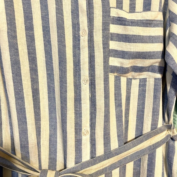 NWT Joan Rivers Blue and White Shirt Dress- Medium - Picture 6 of 11